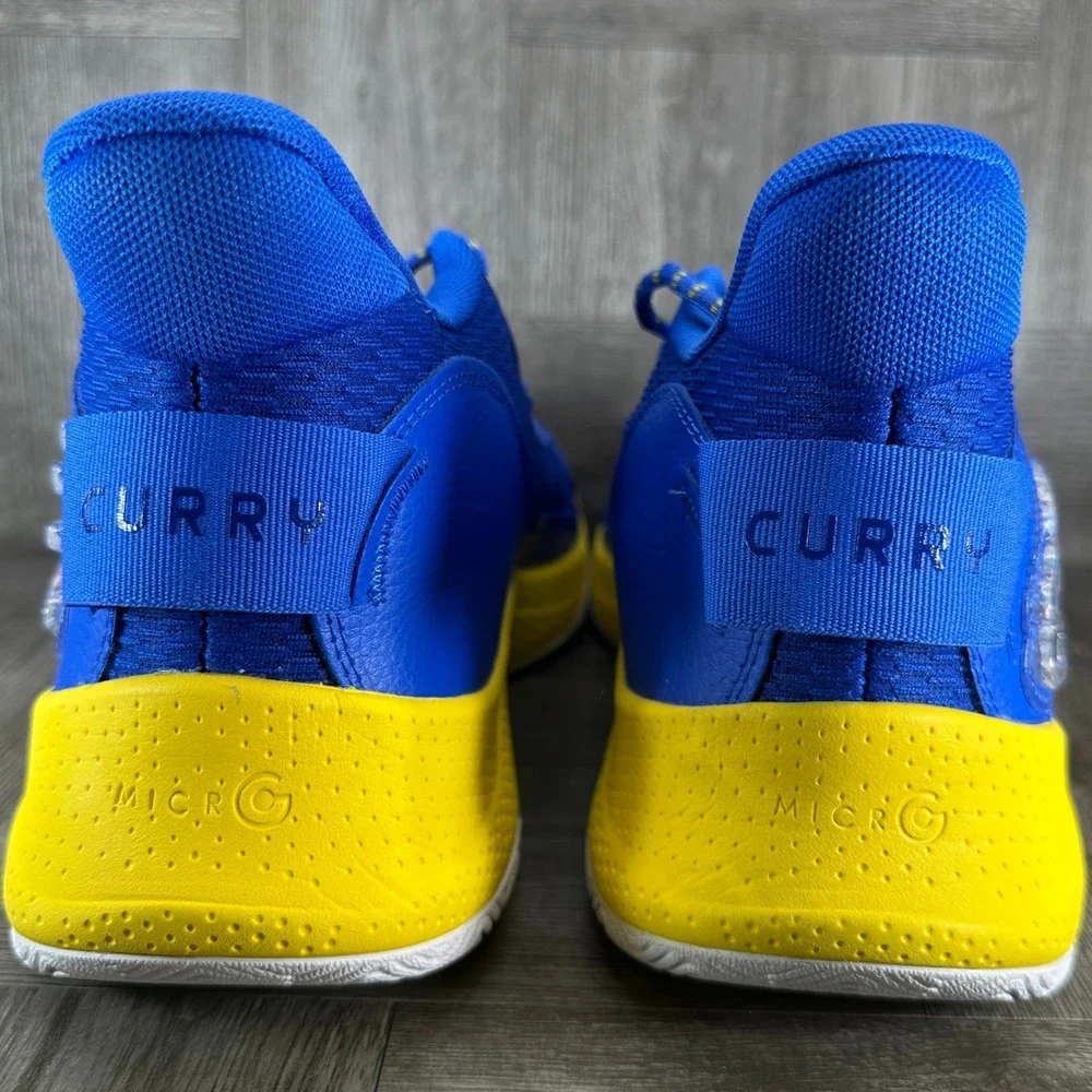 Under Armour Curry Basketball Shoes Mens 11.5 Blue‎ Yellow NEW 3026622-400
